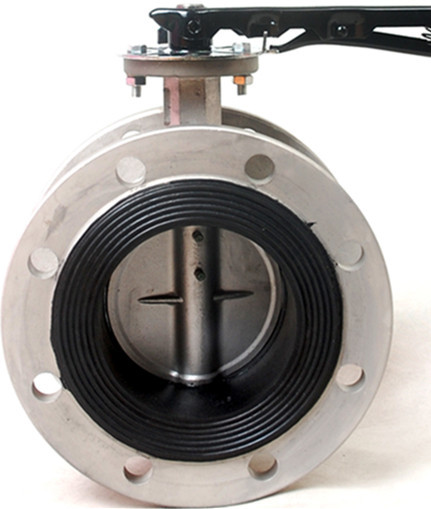 江瑞閥門(mén)  手柄不銹鋼雙法蘭蝶閥 D41X3-10P  天津廠(chǎng)家供應(yīng)